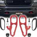 Heavy Duty Front Tow Hooks Fit for 2019-2024 Dodge Ram 1500 DT, Replace OE 82215268AB 68272944AB 68272945AB, Left & Right, Red