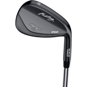 PGF Golf Mustang Forged High Toe Golf Sand Wedge Set for Men[52 Degree/RH/Black]