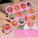 Baby Food Storage 12 x 1.5OZ Silicone Freezer Tray with Lid, Food Grade Silicone Containers for Purees & Vegetables Pink