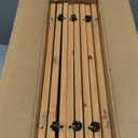 RELIANCER 8' Wooden Garden Pathway,Outdoor Roll Out Cedar Straight Walkway,Patio Path Decorative Garden Boardwalk Walkways,Weather-Resistant Roll Up Beach Wood Road Floor,Wedding Party Pathways