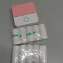 cudinham Print Pods Mini Printer, Sticker Printer with 10 Rolls Thermal Printing Paper, Inkless Pocket Printpod for Phone, Impresora Porttil for Notes, DIY, Compatible with iOS & Android (Pink)