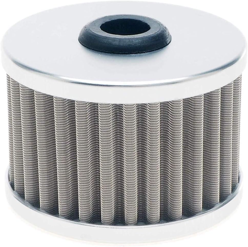 Billet Aluminum Stainless Steel Oil Filter for Dirt Bikes Motorcycle Quad ATV Replace KN112 CH6015 15410KF 520101053 3088036 K520101503, Corrosion Resistance Reusable and High Flow