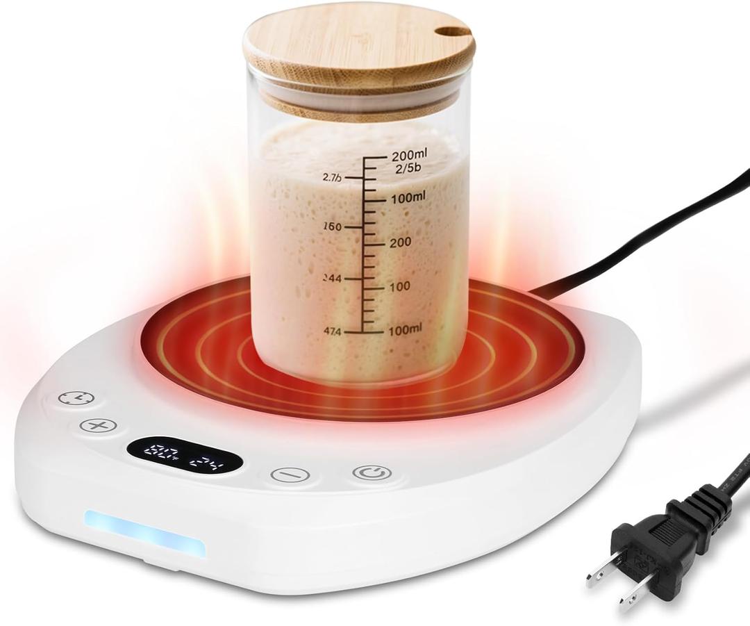 Upgraded Sourdough Starter Warmer, 1F Precise Temperature Control From 70 To 120F,0-24h Timer Auto Warming On/Off,Sourdough Starter Warmer Mat For Home Baking