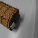 LazBlinds No Drill Bamboo Roman Shades, 27" W x 48" H, Malay Umber