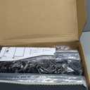 AJAZZ Room Divider Curtain (Black, W100 x L84 in, 1 Panel)+ Tension Curtain Rod No Drilling (H) 43-120(W) 35-100 in, for Privacy/Soundproof Curtains, Heavy Duty Wall Separator