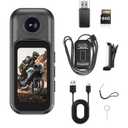 1080p Mini Body Camera with 64GB Card, 1.47" Touchscreen Wearable Thumb Camera, Magnetic Mount & 180° Rotating Lens for Vlogging Travel Sports Security