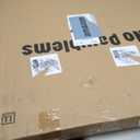 No Pawblems Free Standing Dog Gate, 36'' Tall Foldable Dog Fence for Indoor & Outdoor, Up to 52 Inch Extra Wide Puppy Gate for Stairs, Hallways, Doorways, Deck, Yard (Black, 2 Panels)