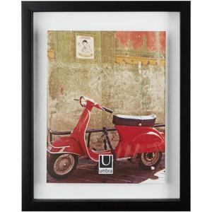 Umbra Document Frame 13x16 inch Modern Picture Frame Designed to Display a Floating 11x14 Document, Diploma, Certificate, Photo or Artwork (Black), 15-1/8" x 12-1/8" x 1-1/8"