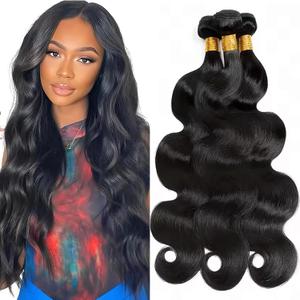#1B Body Wave Bundles Human Hair 26 28 30 Inch Human Hair Bundles Unprocessed Virgin 3 Bundles Human Hair Extensions 100G Per Bundle for Women Natural Black