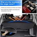 Powerty Retractable Cargo Cover for 2017-2022 Honda CRV-Canvas Texture Trunk Cover Privacy Screen Rear Security Shade for CR-V Accessories (Not for Honda HRV)