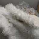 White Fluffy 5x7 Washable Area Rugs for Bedroom Faux Fuzzy Sheepskin Fur Rug for Living Room Nursery Rug