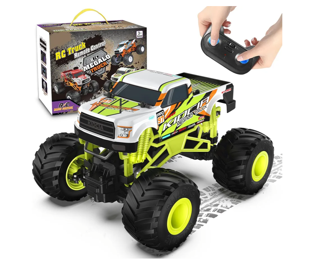 Scientoy Remote Control Car, 20KM/H Monster Truck Toys for Ages 5-7, 1:16 Scale All Terrain RC Cars for Boys & Girls Age 4-7, 2.4Ghz Off Road RC Truck, Christmas Birthday Gift for Kids