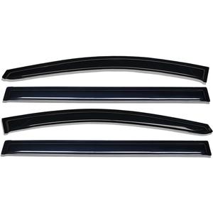 Lightronic Extra Durable Outside-Mount Auto Vent Window Visor, Fits 2011-2017 Honda Odyssey, UV Protection Rain Guard, Original Wind Deflector, No-Drill Easy Install, Dark Smoke, 4-Pcs