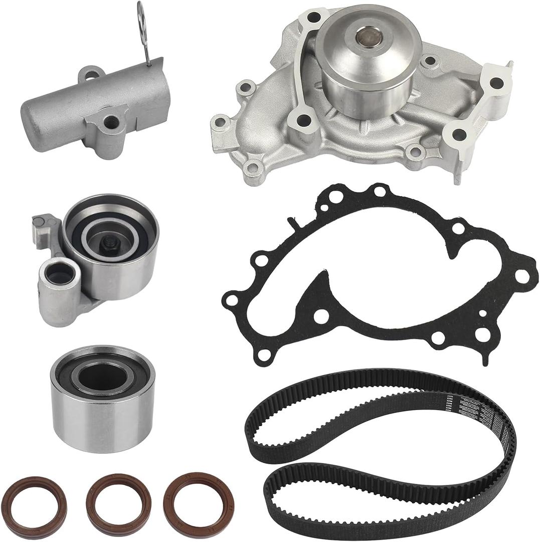 PAROD Timing Belt Kit w/Water Pump Fit for 02-03 Lexus ES300, 04-06 ES330, RX330, Toyota Sienna, 06-08 RX400h, 02-06 Toyota Camry, 01-10 Toyota Highlander, 04-08 Toyota Solara, 3.0L 3.3L V6
