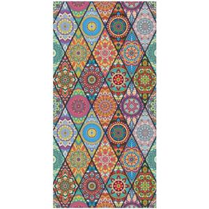 Microfiber Lightweight Thin Beach Towel Sand Free Quick Dry Super Absorbent Compact Oversized Large Towels for Swimming Pool Yoga Gym Travel Vacation Essentials Adults, Bohemia