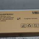 HAUSFRAU Ottoman with Storage Bench Folding Foot Rest Stool Cognac Brown 30"