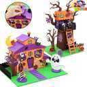 JOYIN 2 Pack Halloween Foam Craft Kit, Party Favors for Kids, 3D Tree House and Pumpkin Haunted House, Halloween Art and Craft DIY Kits, School Activities Game Party Decoration