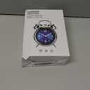 AKCISOT Loud Alarm Clock for Heavy Deep Sleepers, 4.5 Inches Analog Metal Twin Bell Clocks Battery Operated with Backlight for Bedroom Beside, Old Fashioned for Home Desk Decoration (Blue)