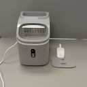 AGLUCKY Ice Maker Countertop, Portable Ice Cube Maker Machine with 1.5L Detachable Water Tank, 33Lbs/Day, 16Pcs/5Mins, 24H Timer, Self-Cleaning Small Ice Maker, Ice Machine for Home,Office,Party,RV (Grey)