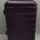 Coolife Luggage Suitcase Carry-on Hardside Travel Luggage TSA Lock Spinner Telescopic Handle (Purple)