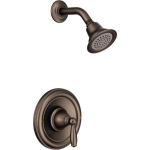 Moen Brantford Oil Rubbed Bronze Posi-Temp Pressure Balancing Shower Trim Kit with Shower Head and Lever Handle (Valve Required), T2152ORB