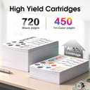 67XL Ink Cartridges Black and Color Combo Pack High Yield Replacement for HP 67XL,Compatible with HP DeskJet 4155e 2855e 2755e 2700 2700e 2800e 4100 4255e Envy 6010e 6020e Printers,1 Black 1 Tri-Color