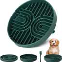2 in 1 Slow Feeder Dog Bowls Small Breed, Silicone Lick Mat for Dogs, Dog Puzzle Bowl with Suction Cups for Anxiety Relief, Slow Feeder- Dishwasher Safe,Green,Spatula+UU Dogs Bowl+Cyclone Lick Pad