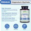Why Not Natural Magnesium Glycinate 500 mg Capsules Supplement - Vegan, No Filler - Supports Sleep and Relaxation, BB: 06/2028