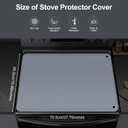 Stove Top Covers for Electric Stove,28 x 20 Silicone Stove Cover Mat, Heat Resistant Glass Cooktop Cover,Ceramic Stove Protector,Flat RV Range Stovetop Protector Pad, Dish Drying Mat for Kitchen,Grey