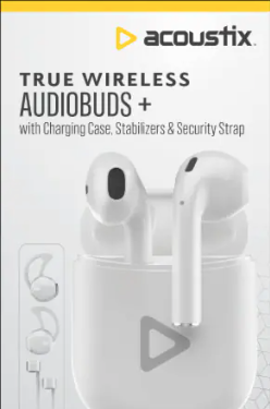 Acoustic True Wireless Audiobuds With Charging Case, Stabilizers & Security Strap