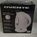 OVENTE Electric Kettle, 1.7L Fast Boiling Water Heater for Coffee or Tea, BPA Free with Water Level Gauge, Auto Shut-Off, Boil-Dry Protection, Indicator Light and Removable Filter, White KP72W