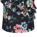 Big Girls Tankini Swimsuits Two Piece Bathing Suit Hawaiian Tie Dye Swimwear Set for Girls Black Florals Size 10/8-10 Years