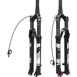 BUCKLOS 26/27.5/29 Travel 120mm MTB Air Suspension Fork, Rebound Adjust 1 1/8 Straight/Tapered Tube QR 9mm Manual/Remote Lockout XC AM Ultralight Mountain Bike Front Forks