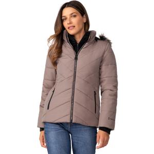 Free Country Womens Parka Jacket Warm Insulated Winter Coat Water & Wind Resistant Fur Hood Puffer Outerwear-Brisk II (3X, Driftwood)