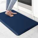 KitchenClouds Kitchen Mat Cushioned Anti Fatigue Rug 17.3"x28" Water Resistant Non Slip Standing Desk Mat Comfort Floor Mats for Kitchen House Sink Office (Blue)