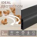 OXRQ Door Draft Stopper for Bottom of Door Sweep for Bottom Weather Stripping Doors Seal Save Energy Draft Guard Blocker Noise Draft Soundproofing Cold Air Insulation (78",Black)