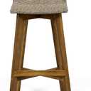 Christopher Knight Home La Brea Outdoor Acacia Wood and Wicker Barstools (Set of 2), Light Brown and Teak, 19.00 "W x 18 "D x 36.75 "H