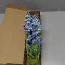 5pcs Blue Delphinium Artificial Flowers, 33" Silk Larkspur Faux Flower with Long Stem Fake Bouquet for Tall Floor Vase Kitchen Home Indoor Hyacinth Floral Plant Centerpiece Decor