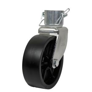 Jeremywell 6" Inch Trailer Swirl Jack Wheel Caster Replacement with Pin Boat Hitch Camper Removable 1200lbs