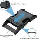 Dog Collar Buckle, Fastener Stainless Steel Buckle for Small Medium Large Dogs Collar Steel Chrome Plated (L:3.5-4.0mm, Black)