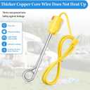 1000W Immersion Water Heater, Portable Bucket Heater with 304 Stainless Steel, for Teapot Water, Glass Pot, Cup, Heats 5 Gallons Bucket, Bathtub and Inflatable Swimming Pool of Water in Minutes