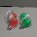 4 Pack LED Red and Green Light Bulbs - 120V E26 Base 9 Watt (60-watt Replacement) - Red and Green Bulbs for Party Decoration, Porch, Home Lighting, Christmas 4 Pack