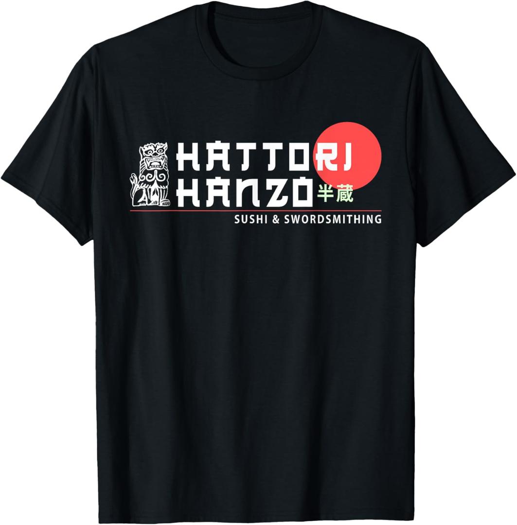 Hattori Hanzo, Sushi and Swordsmithing T-Shirt (Small, Black)