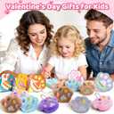 BainGesk Valentines Day Gifts for Kids School, 24 Pack Soft Paw Plush Keychains with Gift Boxes, Ideas Valentines Day Gifts for Kids Classroom, Exchange Gifts for Girls Boys, Valentine Party Favors