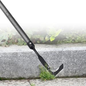 Weed Remover Tool | Adjustable Metal Handle (14.5"-58.4") (Upgraded Rustproof) | Multi-Functional Garden Hook for Pavement Gaps, Moss, Bushes | Commercial-Grade Yard Maintenance Equipment
