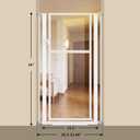 56" High Extra Tall Cat Gate, 29.5-34.26" Wide Clear Acrylic Baby Gate for Doorways Stairs, No Drilling Pet Safety Gate Indoor, Metal Frame Transparent Door for Cats- White