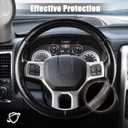 Aimato Customized Steering Wheel Cover for Dodge RAM 1500 2012-2018,RAM 1500 Classic 2019-2023,RAM 2500/3500/4500/5500 2012-2018 Thin,Anti-Slip,Scratch-Resistant Exclusive Car Accessory for RAM