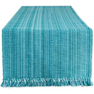 DII Variegated Tabletop Collection, Table Runner, 13x72, Teal