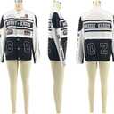 Women Varsity Jacket Detachable Skirt Set 2 Piece Motorcycle Biker Race Car Driver Costume Cropped Bomber Streetwear (Pink, XXL)