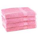 CrystalTowels Premium Bath Towels – 4 Pack - 28" x 36" - 100% Virgin Ringspun Cotton - Soft & Absorbent for Home Hotel Spa or Gym (Pink)